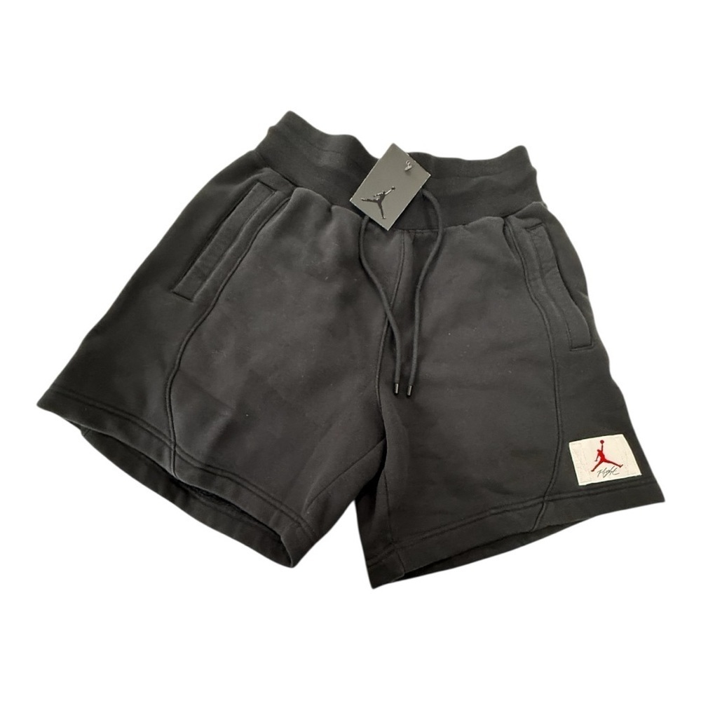 Jordan Black Shorts with Red Emblem